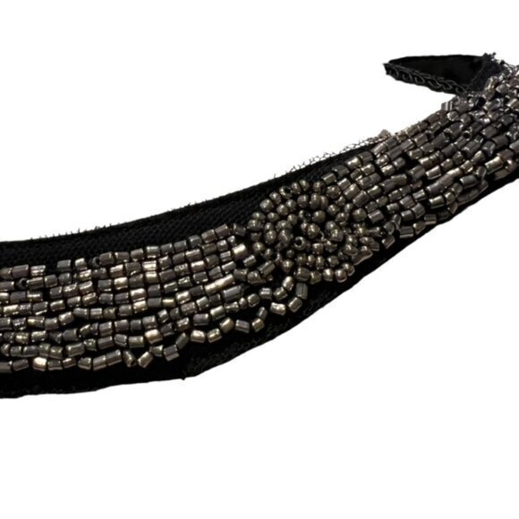 Torrid Georgette Embellished Beaded Choker‎ Tank 4X Black Neck Tie Blouse Top - Picture 4 of 14